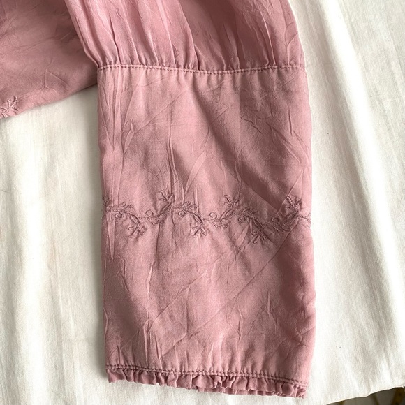 J Jill Silky Embroidered Lace Bohemian Peplum Top Blouse - Picture 12 of 13